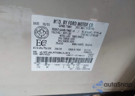 2016 Lincoln Mkx Reserve z USA, uszkodzony, nr VIN 2LMTJ8LR7GBL35509